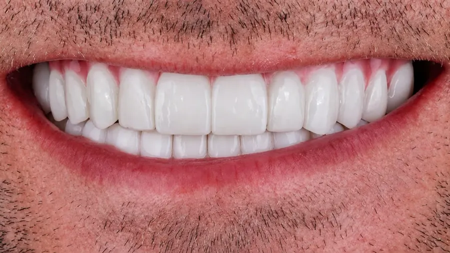 Before and after an All-on-4 full-arch restoration at Esthetic Dent — after