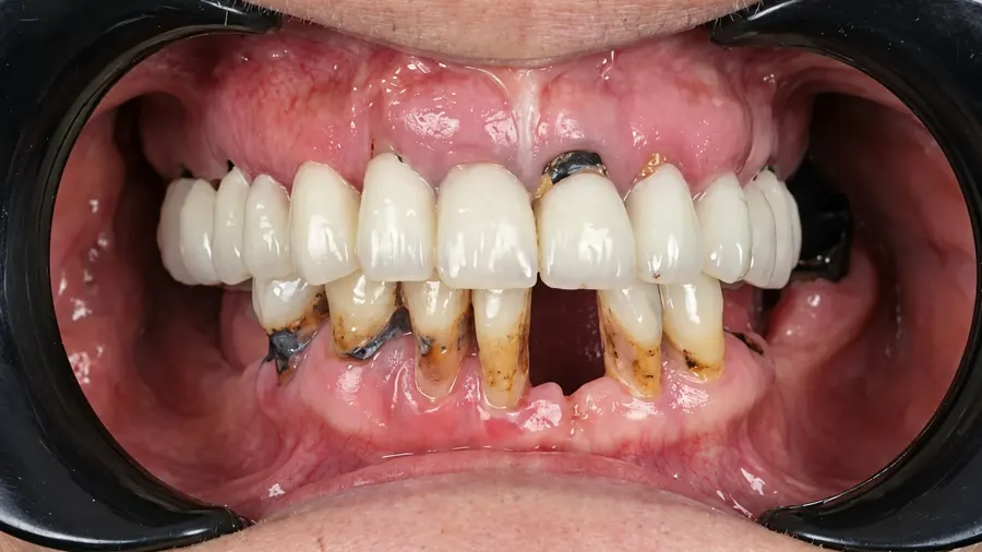Real patient case 9 of All-on-4 implants — before