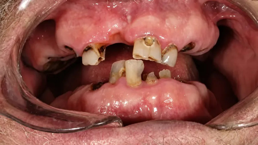Real patient case 10 of All-on-4 implants — before