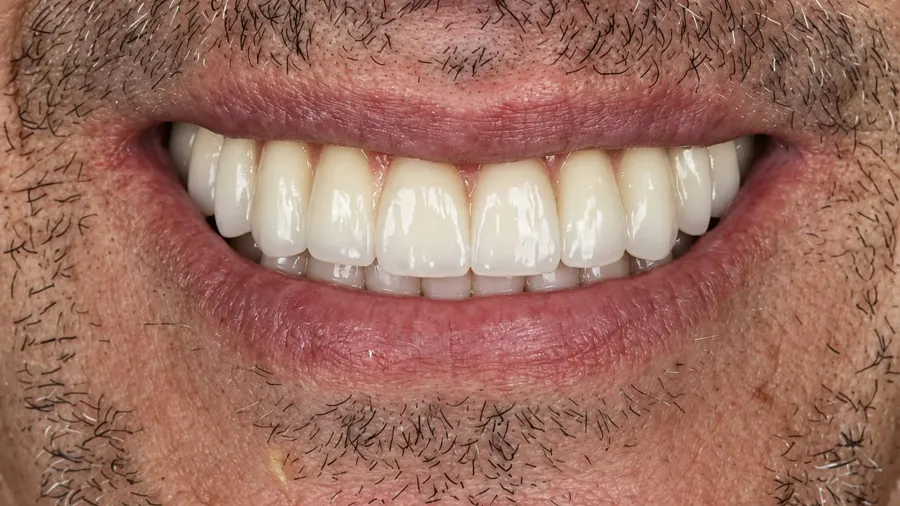 Before and after an implant crown at Esthetic Dent in Costa Rica — after