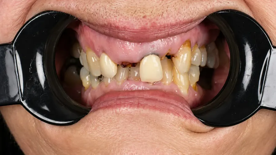 Real patient case 13 of All-on-4 implants — before