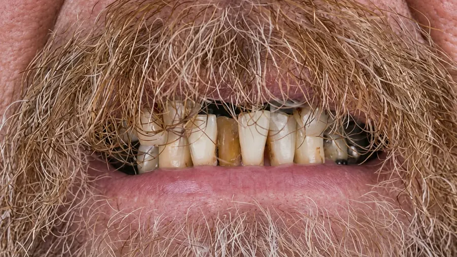Real patient case 14 of All-on-4 implants — before