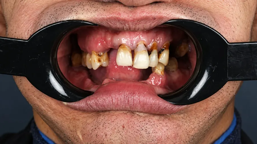 Real patient case 15 of All-on-4 implants — before