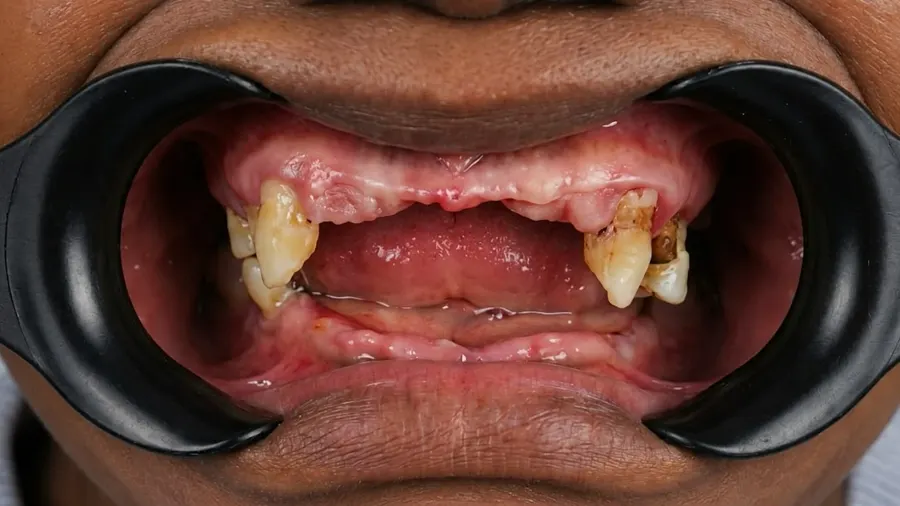 Real patient case 17 of All-on-4 implants — before