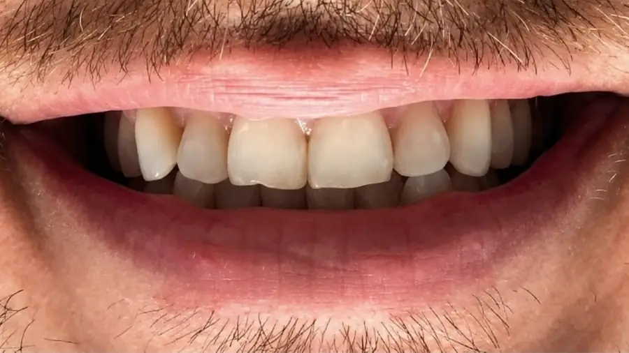 Real patient case 7 of porcelain veneers — before