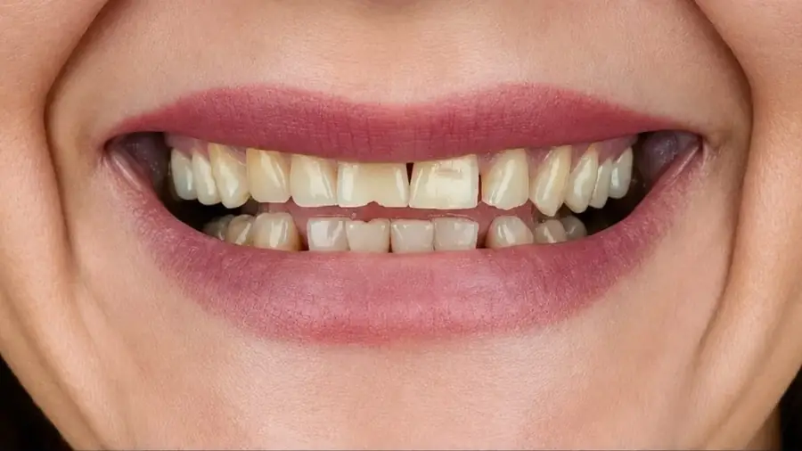 Real patient case 8 of porcelain veneers — before
