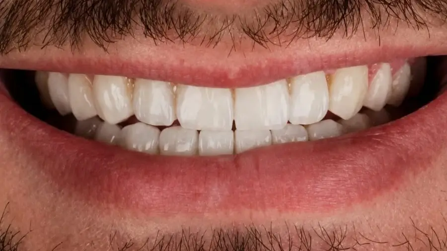 Real patient case 13 of porcelain veneers — after