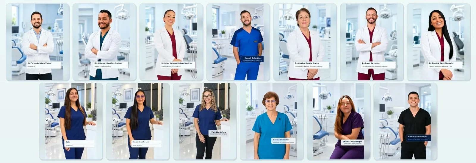Esthetic Dent clinical, technical, and administrative team