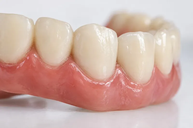 Hybrid acrylic bridge material at Esthetic Dent