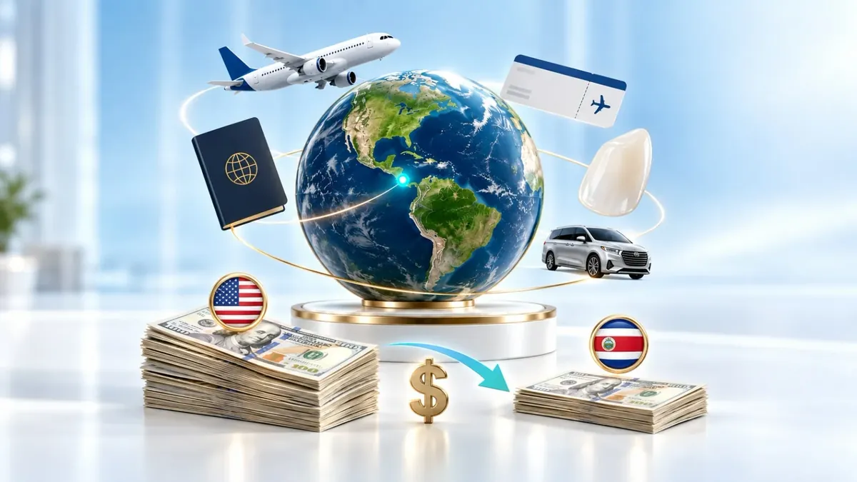 Porcelain veneer savings and travel to Costa Rica compared with U.S. prices