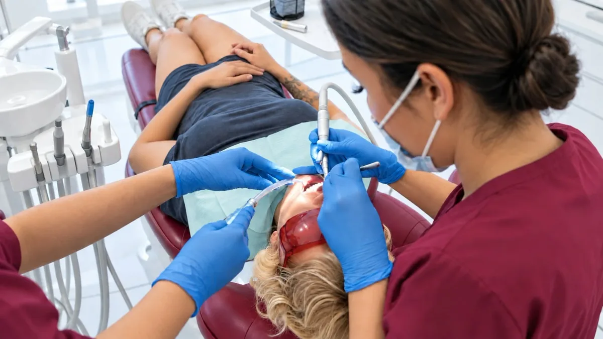 Advanced cosmetic dentistry procedure performed by the Esthetic Dent clinical team