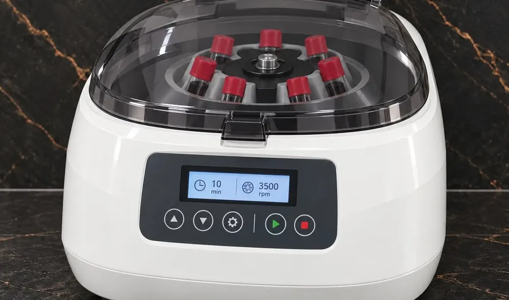 Platelet-rich plasma being prepared in-clinic at Esthetic Dent