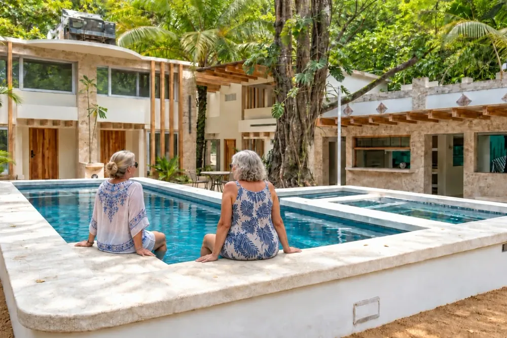 A guesthouse surrounded by tropical nature near Santa Teresa